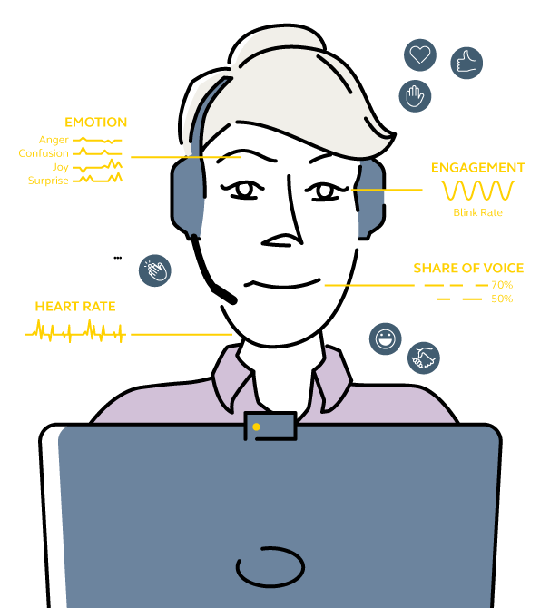 Person behind laptop